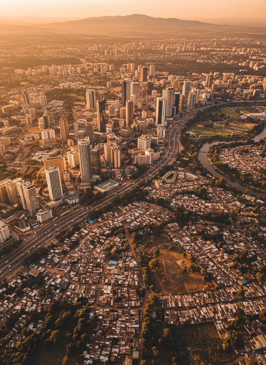 Nairobi city view near Anwaar Foundation operations