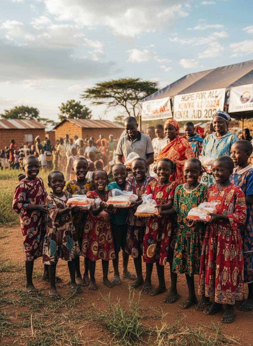 Beneficiary handover during food support day